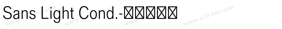 Sans Light Cond.字体转换